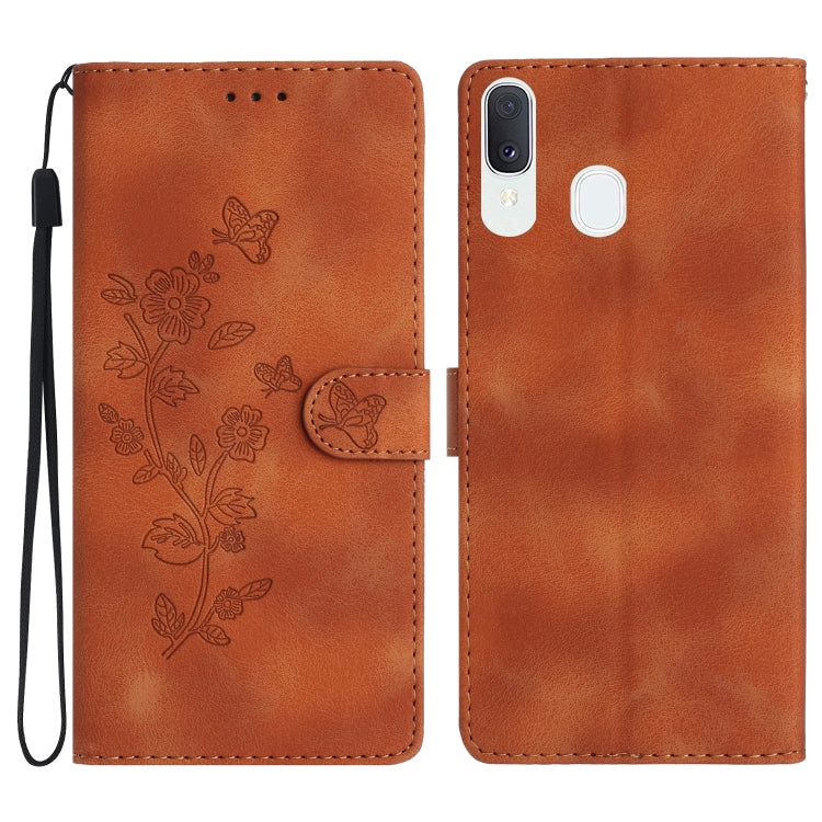 Flower Butterfly Embossing Pattern Leather Phone Case, For Samsung Galaxy A10 / M10, For Samsung Galaxy A20 / A30, For Samsung Galaxy A50, For Samsung Galaxy S10e, For Samsung Galaxy S10+, For Samsung Galaxy S10