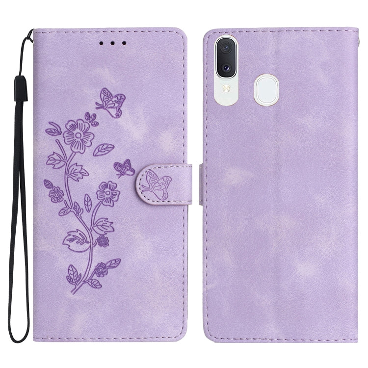 Flower Butterfly Embossing Pattern Leather Phone Case, For Samsung Galaxy A10 / M10, For Samsung Galaxy A20 / A30, For Samsung Galaxy A50, For Samsung Galaxy S10e, For Samsung Galaxy S10+, For Samsung Galaxy S10