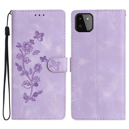 Flower Butterfly Embossing Pattern Leather Phone Case, For Samsung Galaxy S22 5G, For Samsung Galaxy A13 5G, For Samsung Galaxy M32, For Samsung Galaxy A41, For Samsung Galaxy A22 4G, For Samsung Galaxy A22 5G, For Samsung Galaxy S21 FE 5G             ...