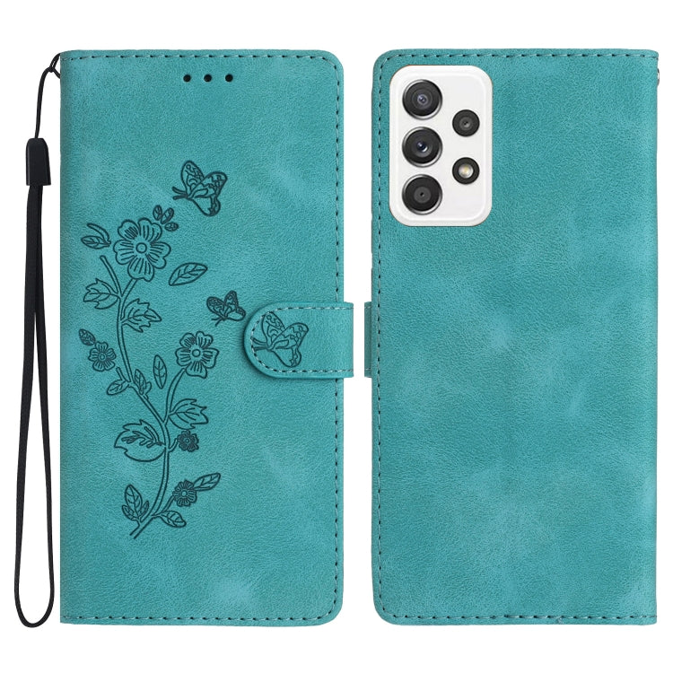 Flower Butterfly Embossing Pattern Leather Phone Case, For Samsung Galaxy A23 5G, For Samsung Galaxy S24 Ultra 5G, For Samsung Galaxy A25 5G, For Samsung Galaxy A15, For Samsung Galaxy A35 5G, For Samsung Galaxy A05, For Samsung Galaxy A04 Core        ...