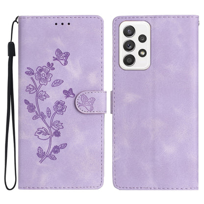 Flower Butterfly Embossing Pattern Leather Phone Case, For Samsung Galaxy A15, For Samsung Galaxy A35 5G, For Samsung Galaxy A23 5G, For Samsung Galaxy S24 Ultra 5G, For Samsung Galaxy A25 5G, For Samsung Galaxy S24+ 5G, For Samsung Galaxy S23 FE 5G   ...