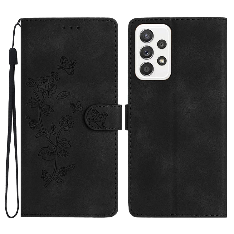 Flower Butterfly Embossing Pattern Leather Phone Case, For Samsung Galaxy A23 5G, For Samsung Galaxy S24 Ultra 5G, For Samsung Galaxy A25 5G, For Samsung Galaxy A15, For Samsung Galaxy A35 5G, For Samsung Galaxy A05, For Samsung Galaxy A04 Core        ...