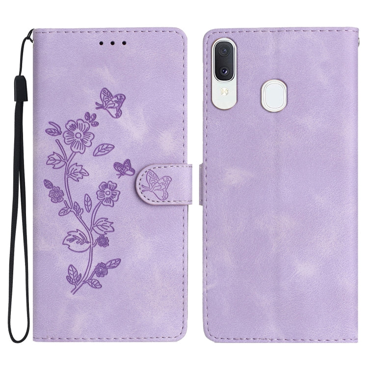 Flower Butterfly Embossing Pattern Leather Phone Case, For Samsung Galaxy A71 4G, For Samsung Galaxy A51 4G, For Samsung Galaxy A20s, For Samsung Galaxy Note10, For Samsung Galaxy Note10+, For Samsung Galaxy A20e, For Samsung Galaxy A70                ...