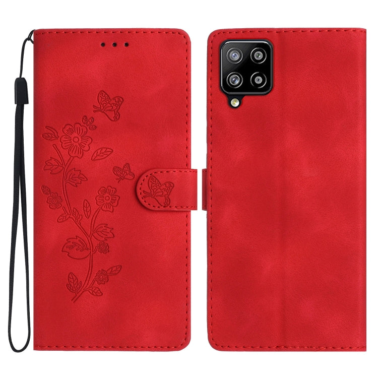 Flower Butterfly Embossing Pattern Leather Phone Case, For Samsung Galaxy A12, For Samsung Galaxy A42 5G, For Samsung Galaxy Note20 Ultra, For Samsung Galaxy Note20, For Samsung Galaxy A21s, For Samsung Galaxy S20 Ultra, For Samsung Galaxy S20         ...