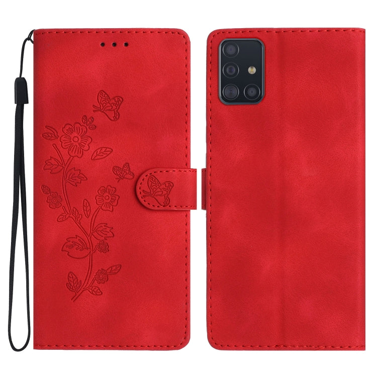 Flower Butterfly Embossing Pattern Leather Phone Case, For Samsung Galaxy A71 4G, For Samsung Galaxy A51 4G, For Samsung Galaxy A20s, For Samsung Galaxy Note10, For Samsung Galaxy Note10+, For Samsung Galaxy A20e, For Samsung Galaxy A70                ...