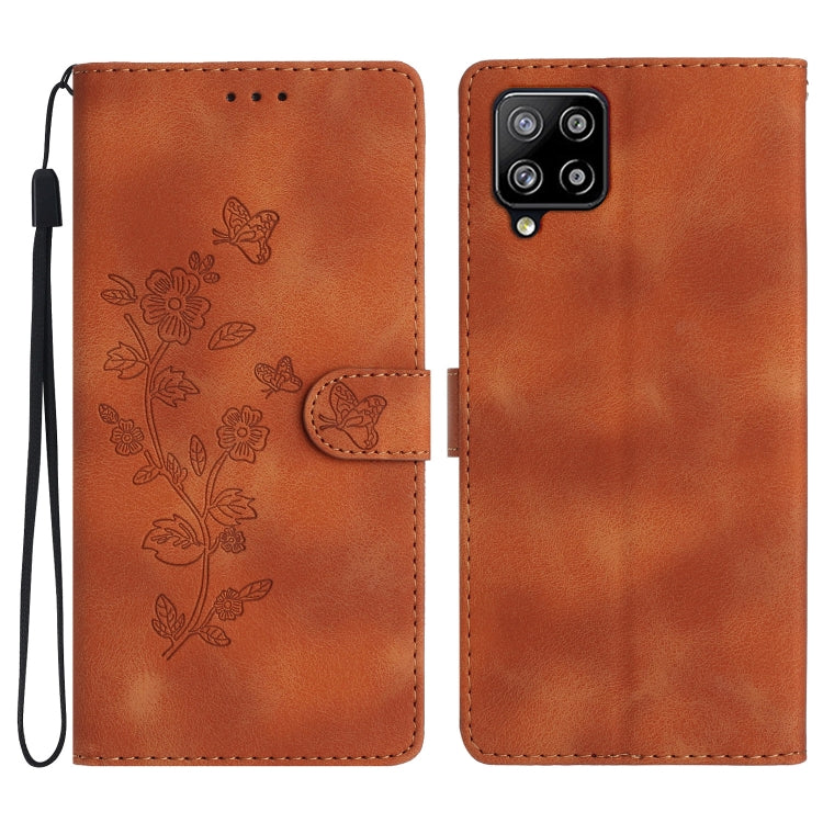 Flower Butterfly Embossing Pattern Leather Phone Case, For Samsung Galaxy S22 5G, For Samsung Galaxy A13 5G, For Samsung Galaxy M32, For Samsung Galaxy A41, For Samsung Galaxy A22 4G, For Samsung Galaxy A22 5G, For Samsung Galaxy S21 FE 5G             ...