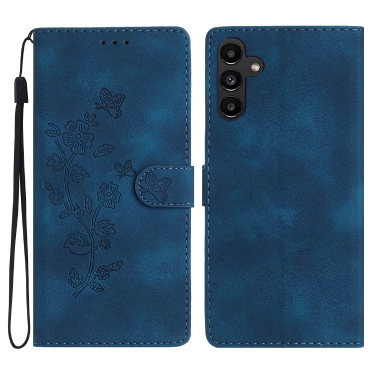 Flower Butterfly Embossing Pattern Leather Phone Case, For Samsung Galaxy A23 5G, For Samsung Galaxy S24 Ultra 5G, For Samsung Galaxy A25 5G, For Samsung Galaxy A15, For Samsung Galaxy A35 5G, For Samsung Galaxy A05, For Samsung Galaxy A04 Core        ...