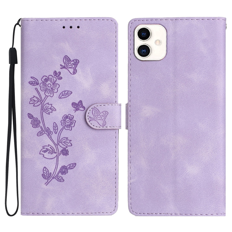 Flower Butterfly Embossing Pattern Leather Phone Case, For Samsung Galaxy A23 5G, For Samsung Galaxy S24 Ultra 5G, For Samsung Galaxy A25 5G, For Samsung Galaxy A15, For Samsung Galaxy A35 5G, For Samsung Galaxy A05, For Samsung Galaxy A04 Core        ...