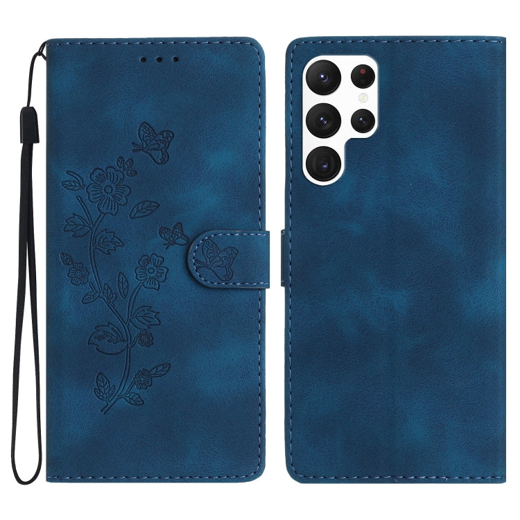 Flower Butterfly Embossing Pattern Leather Phone Case, For Samsung Galaxy A23 5G, For Samsung Galaxy S24 Ultra 5G, For Samsung Galaxy A25 5G, For Samsung Galaxy A15, For Samsung Galaxy A35 5G, For Samsung Galaxy A05, For Samsung Galaxy A04 Core        ...