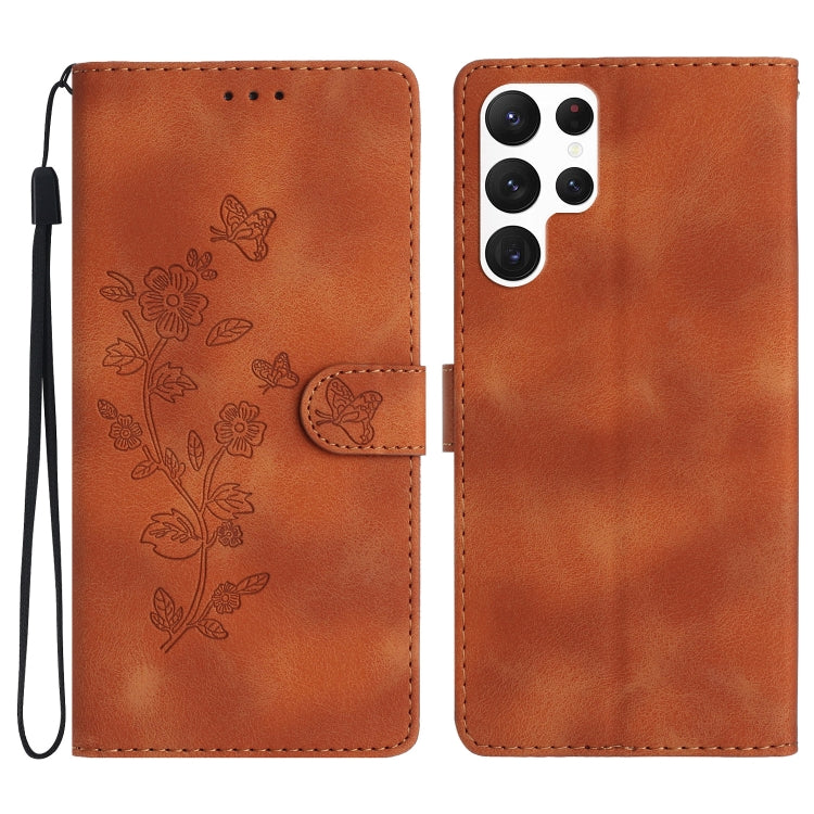 Flower Butterfly Embossing Pattern Leather Phone Case, For Samsung Galaxy A23 5G, For Samsung Galaxy S24 Ultra 5G, For Samsung Galaxy A25 5G, For Samsung Galaxy A15, For Samsung Galaxy A35 5G, For Samsung Galaxy A05, For Samsung Galaxy A04 Core        ...