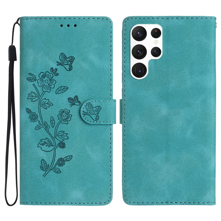 Flower Butterfly Embossing Pattern Leather Phone Case, For Samsung Galaxy A23 5G, For Samsung Galaxy S24 Ultra 5G, For Samsung Galaxy A25 5G, For Samsung Galaxy A15, For Samsung Galaxy A35 5G, For Samsung Galaxy A05, For Samsung Galaxy A04 Core        ...