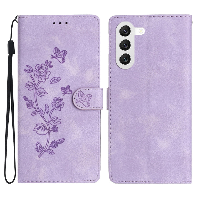Flower Butterfly Embossing Pattern Leather Phone Case, For Samsung Galaxy A23 5G, For Samsung Galaxy S24 Ultra 5G, For Samsung Galaxy A25 5G, For Samsung Galaxy A15, For Samsung Galaxy A35 5G, For Samsung Galaxy A05, For Samsung Galaxy A04 Core        ...