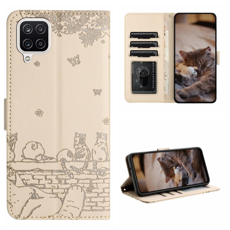 Cat Embossing Pattern Leather Phone Case with Lanyard, For Samsung Galaxy A32 5G, For Samsung Galaxy S21, For Samsung Galaxy S21+, For Samsung Galaxy S21 Ultra, For Samsung Galaxy A12, For Samsung Galaxy A71, For Samsung Galaxy A51
