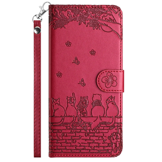 Cat Embossing Pattern Leather Phone Case with Lanyard, For Samsung Galaxy A13 4G, For Samsung Galaxy S22 Ultra, For Samsung Galaxy S22+, For Samsung Galaxy S22, For Samsung Galaxy A22 5G, For Samsung Galaxy S21 FE, For Samsung Galaxy A72               ...