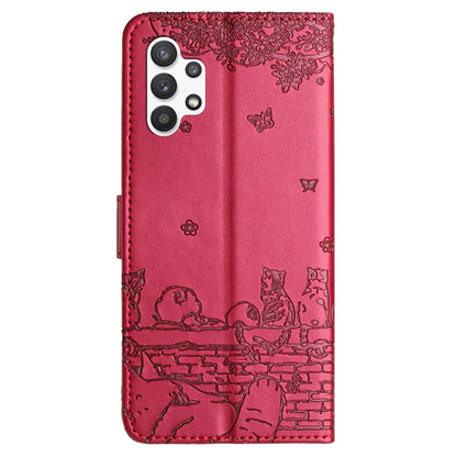 Cat Embossing Pattern Leather Phone Case with Lanyard, For Samsung Galaxy A13 4G, For Samsung Galaxy S22 Ultra, For Samsung Galaxy S22+, For Samsung Galaxy S22, For Samsung Galaxy A22 5G, For Samsung Galaxy S21 FE, For Samsung Galaxy A72               ...