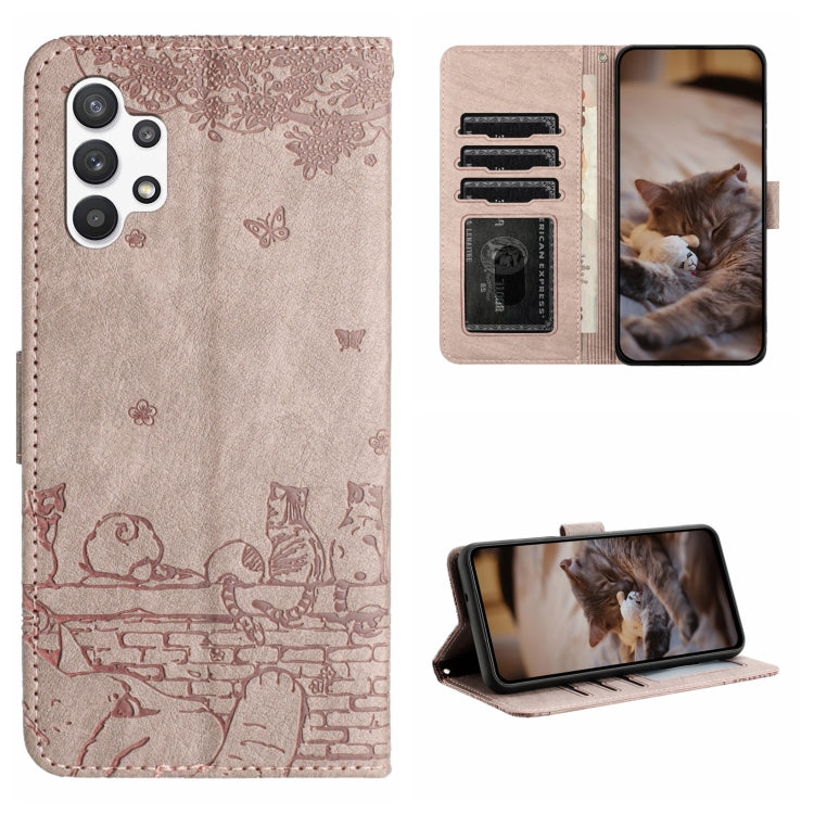 Cat Embossing Pattern Leather Phone Case with Lanyard, For Samsung Galaxy A13 4G, For Samsung Galaxy S22 Ultra, For Samsung Galaxy S22+, For Samsung Galaxy S22, For Samsung Galaxy A22 5G, For Samsung Galaxy S21 FE, For Samsung Galaxy A72               ...