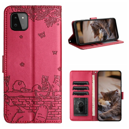 Cat Embossing Pattern Leather Phone Case with Lanyard, For Samsung Galaxy A13 4G, For Samsung Galaxy S22 Ultra, For Samsung Galaxy S22+, For Samsung Galaxy S22, For Samsung Galaxy A22 5G, For Samsung Galaxy S21 FE, For Samsung Galaxy A72               ...