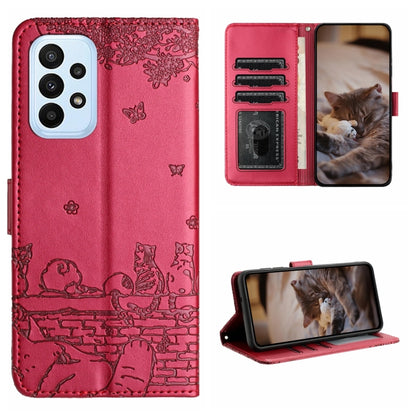Cat Embossing Pattern Leather Phone Case with Lanyard, For Samsung Galaxy A13 4G, For Samsung Galaxy S22 Ultra, For Samsung Galaxy S22+, For Samsung Galaxy S22, For Samsung Galaxy A22 5G, For Samsung Galaxy S21 FE, For Samsung Galaxy A72               ...