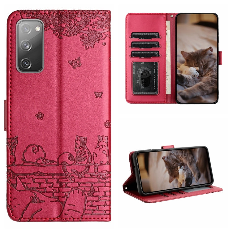 Cat Embossing Pattern Leather Phone Case with Lanyard, For Samsung Galaxy A54, For Samsung Galaxy A05s, For Samsung Galaxy A15, For Samsung Galaxy S23 FE, For Samsung Galaxy S23 Ultra, For Samsung Galaxy S23, For Samsung Galaxy S20 FE                  ...