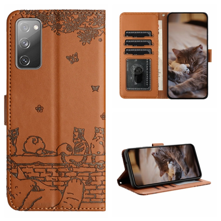 Cat Embossing Pattern Leather Phone Case with Lanyard, For Samsung Galaxy A54, For Samsung Galaxy A05s, For Samsung Galaxy A15, For Samsung Galaxy S23 FE, For Samsung Galaxy S23 Ultra, For Samsung Galaxy S23, For Samsung Galaxy S20 FE                  ...