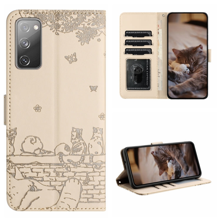 Cat Embossing Pattern Leather Phone Case with Lanyard, For Samsung Galaxy A54, For Samsung Galaxy A05s, For Samsung Galaxy A15, For Samsung Galaxy S23 FE, For Samsung Galaxy S23 Ultra, For Samsung Galaxy S23, For Samsung Galaxy S20 FE                  ...