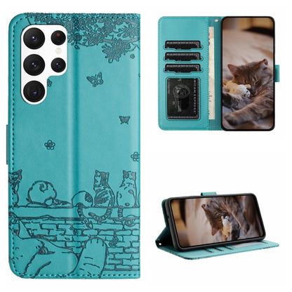 Cat Embossing Pattern Leather Phone Case with Lanyard, For Samsung Galaxy A13 4G, For Samsung Galaxy S22 Ultra, For Samsung Galaxy S22+, For Samsung Galaxy S22, For Samsung Galaxy A22 5G, For Samsung Galaxy S21 FE, For Samsung Galaxy A72               ...