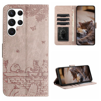Cat Embossing Pattern Leather Phone Case with Lanyard, For Samsung Galaxy A13 4G, For Samsung Galaxy S22 Ultra, For Samsung Galaxy S22+, For Samsung Galaxy S22, For Samsung Galaxy A22 5G, For Samsung Galaxy S21 FE, For Samsung Galaxy A72               ...