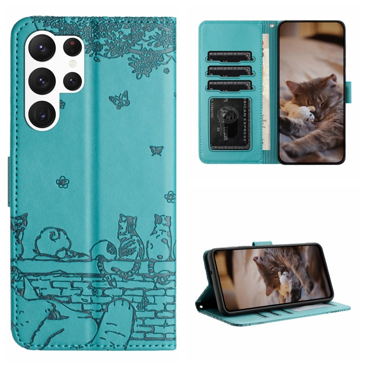 Cat Embossing Pattern Leather Phone Case with Lanyard, For Samsung Galaxy A54, For Samsung Galaxy A05s, For Samsung Galaxy A15, For Samsung Galaxy S23 FE, For Samsung Galaxy S23 Ultra, For Samsung Galaxy S23, For Samsung Galaxy S20 FE                  ...
