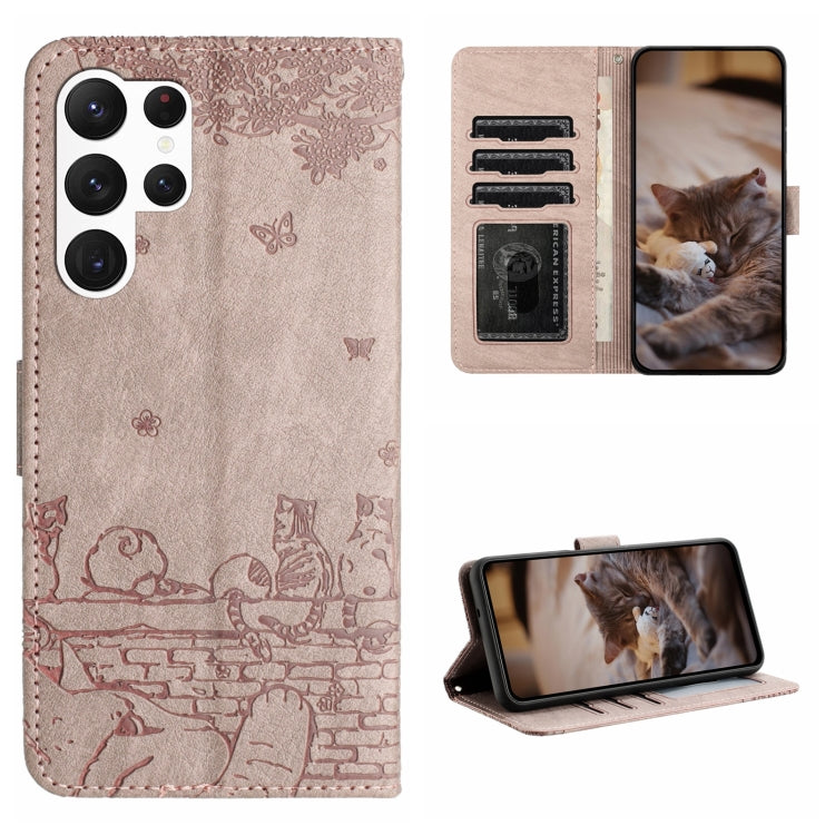 Cat Embossing Pattern Leather Phone Case with Lanyard, For Samsung Galaxy A54, For Samsung Galaxy A05s, For Samsung Galaxy A15, For Samsung Galaxy S23 FE, For Samsung Galaxy S23 Ultra, For Samsung Galaxy S23, For Samsung Galaxy S20 FE                  ...