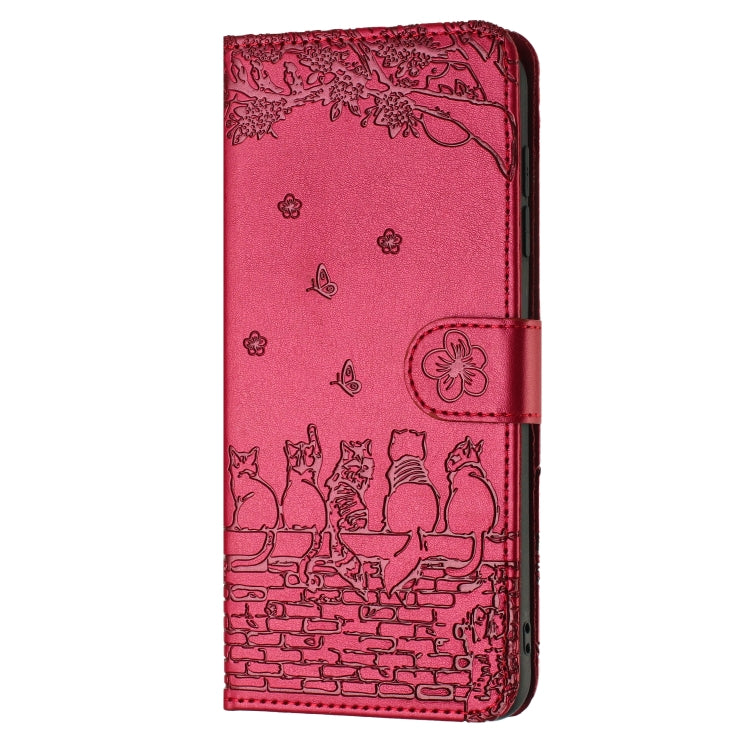 Cat Embossing Pattern Leather Phone Case with Lanyard, For Samsung Galaxy S24 Ultra, For Samsung Galaxy A24, For Samsung Galaxy A15 5G, For Samsung Galaxy A14, For Samsung Galaxy S24+, For Samsung Galaxy A55, For Samsung Galaxy S24, For Samsung Galaxy ...