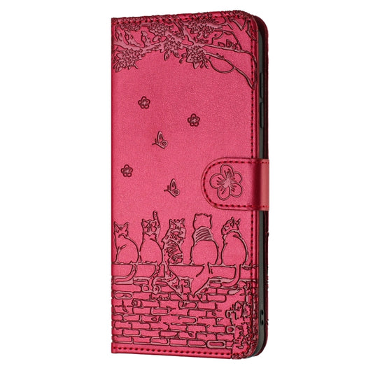 Cat Embossing Pattern Leather Phone Case with Lanyard, For Samsung Galaxy S24 Ultra, For Samsung Galaxy A24, For Samsung Galaxy A15 5G, For Samsung Galaxy A14, For Samsung Galaxy S24+, For Samsung Galaxy A55, For Samsung Galaxy S24, For Samsung Galaxy ...