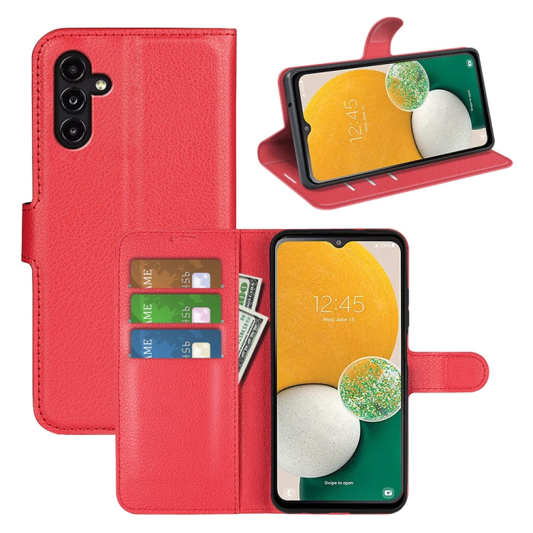 Litchi Texture Horizontal Flip Phone Case with Holder, For Samsung Galaxy A14 5G
