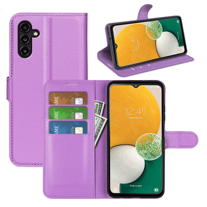 Litchi Texture Horizontal Flip Phone Case with Holder, For Samsung Galaxy A14 5G