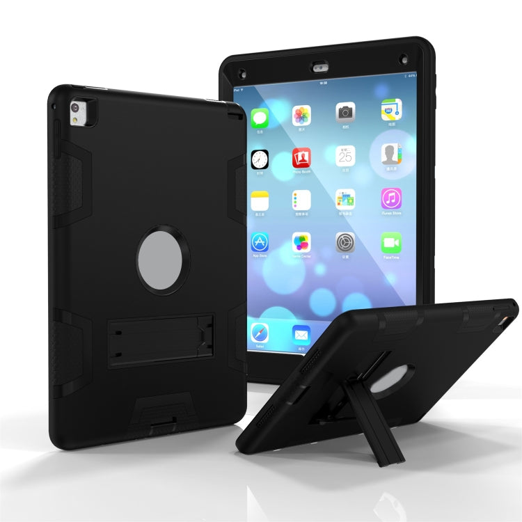 Shockproof PC + Silicone Protective Case，with Holder, For Samsung Galaxy Tab A 10.1 (2019) T510, For Samsung Galaxy Tab A 10.5 T590, For Samsung Galaxy Tab S5e T720, For iPad Air, For iPad 9.7(2017), For iPad Pro 10.5 inch (2017), For iPad Pro 11 (2018...