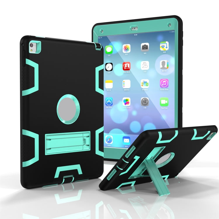 Shockproof PC + Silicone Protective Case，with Holder, For Samsung Galaxy Tab A 10.1 (2019) T510, For Samsung Galaxy Tab A 10.5 T590, For Samsung Galaxy Tab S5e T720, For iPad Air, For iPad 9.7(2017), For iPad Pro 10.5 inch (2017), For iPad Pro 11 (2018...