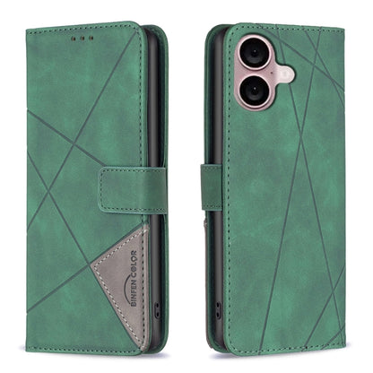 Magnetic Buckle Rhombus Texture Leather Phone Case, For iPhone 17 Pro Max, For iPhone 17 Pro, For iPhone 17, For iPhone Air, For iPhone 16 Pro Max, For iPhone 16 Pro, For iPhone 16 Plus, For iPhone 16