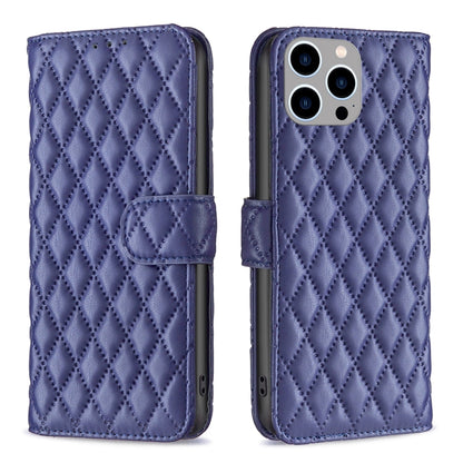 Diamond Lattice Wallet Flip Leather Phone Case, For iPhone 16, For iPhone 15 Pro Max, For iPhone 15 Pro, For iPhone 15 Plus, For iPhone 15