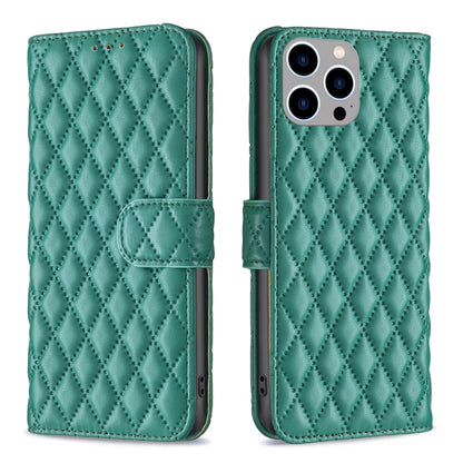 Diamond Lattice Wallet Flip Leather Phone Case, For iPhone 16, For iPhone 15 Pro Max, For iPhone 15 Pro, For iPhone 15 Plus, For iPhone 15