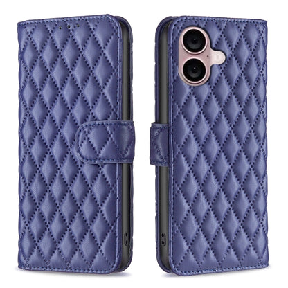 Diamond Lattice Wallet Flip Leather Phone Case, For iPhone 16, For iPhone 15 Pro Max, For iPhone 15 Pro, For iPhone 15 Plus, For iPhone 15