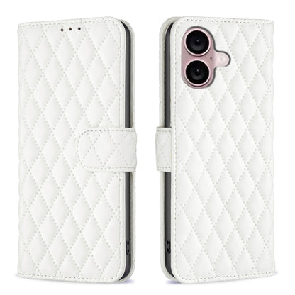 Diamond Lattice Wallet Flip Leather Phone Case, For iPhone 17e / 16e, For iPhone 17 Pro Max, For iPhone 17 Pro, For iPhone 17, For iPhone Air, For iPhone 16 Pro Max, For iPhone 16 Pro, For iPhone 16 Plus
