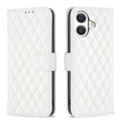 Diamond Lattice Wallet Flip Leather Phone Case, For iPhone 17e / 16e, For iPhone 17 Pro Max, For iPhone 17 Pro, For iPhone 17, For iPhone Air, For iPhone 16 Pro Max, For iPhone 16 Pro, For iPhone 16 Plus