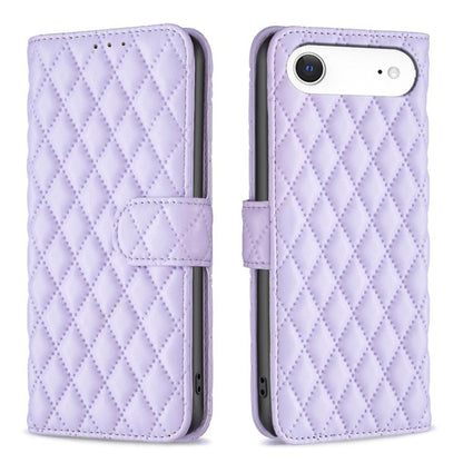 Diamond Lattice Wallet Flip Leather Phone Case, For iPhone 17e / 16e, For iPhone 17 Pro Max, For iPhone 17 Pro, For iPhone 17, For iPhone Air, For iPhone 16 Pro Max, For iPhone 16 Pro, For iPhone 16 Plus