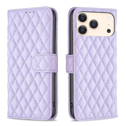 Diamond Lattice Wallet Flip Leather Phone Case, For iPhone 18 Pro/17 Pro, For iPhone 18 Pro Max/17 Pro Max, For iPhone 17e / 16e, For iPhone 17, For iPhone Air, For iPhone 16 Pro Max, For iPhone 16 Pro, For iPhone 16 Plus