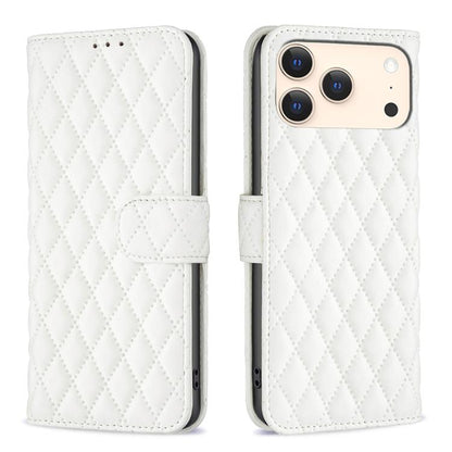 Diamond Lattice Wallet Flip Leather Phone Case, For iPhone 18 Pro/17 Pro, For iPhone 18 Pro Max/17 Pro Max, For iPhone 17e / 16e, For iPhone 17, For iPhone Air, For iPhone 16 Pro Max, For iPhone 16 Pro, For iPhone 16 Plus