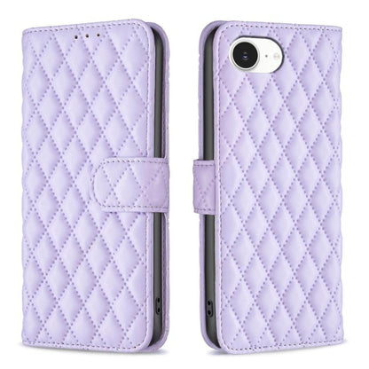 Diamond Lattice Wallet Flip Leather Phone Case, For iPhone 17e / 16e, For iPhone 17 Pro Max, For iPhone 17 Pro, For iPhone 17, For iPhone Air, For iPhone 16 Pro Max, For iPhone 16 Pro, For iPhone 16 Plus