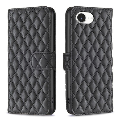 Diamond Lattice Wallet Flip Leather Phone Case, For iPhone 17e / 16e, For iPhone 17 Pro Max, For iPhone 17 Pro, For iPhone 17, For iPhone Air, For iPhone 16 Pro Max, For iPhone 16 Pro, For iPhone 16 Plus