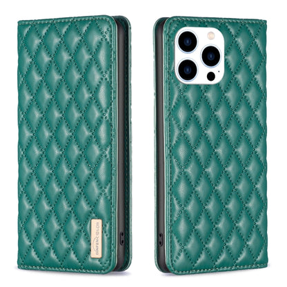 Diamond Lattice Magnetic Leather Flip Phone Case, For iPhone 17 Pro Max, For iPhone 17 Pro, For iPhone 17, For iPhone Air, For iPhone 16 Pro Max, For iPhone 16 Pro, For iPhone 16 Plus, For iPhone 16