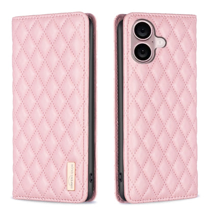 Diamond Lattice Magnetic Leather Flip Phone Case, For iPhone 17 Pro Max, For iPhone 17 Pro, For iPhone 17, For iPhone Air, For iPhone 16 Pro Max, For iPhone 16 Pro, For iPhone 16 Plus, For iPhone 16