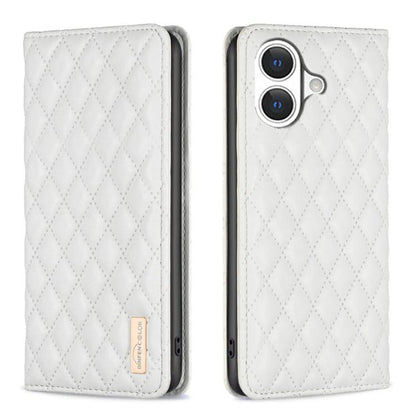 Diamond Lattice Magnetic Leather Flip Phone Case, For iPhone 18 Pro/17 Pro, For iPhone 18 Pro Max/17 Pro Max, For iPhone 17, For iPhone 17 Air, For iPhone 16 Pro Max, For iPhone 16 Pro, For iPhone 16 Plus, For iPhone 16