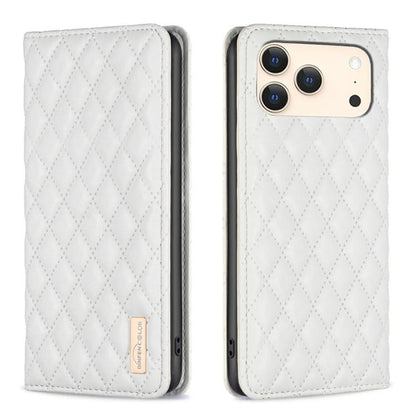 Diamond Lattice Magnetic Leather Flip Phone Case, For iPhone 18 Pro/17 Pro, For iPhone 18 Pro Max/17 Pro Max, For iPhone 17, For iPhone 17 Air, For iPhone 16 Pro Max, For iPhone 16 Pro, For iPhone 16 Plus, For iPhone 16
